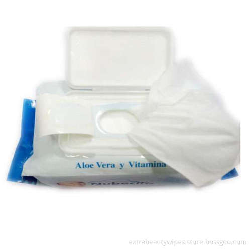 Lingettes humides biodégradables de nettoyage non tissées en gros